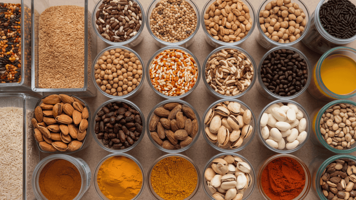 plant-based pantry spices and seeds