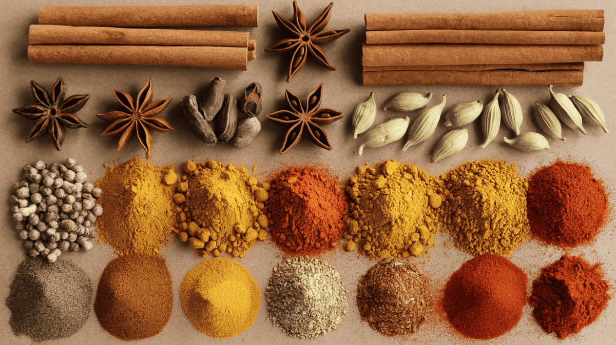 image of vegan spices displayed to show variety of options