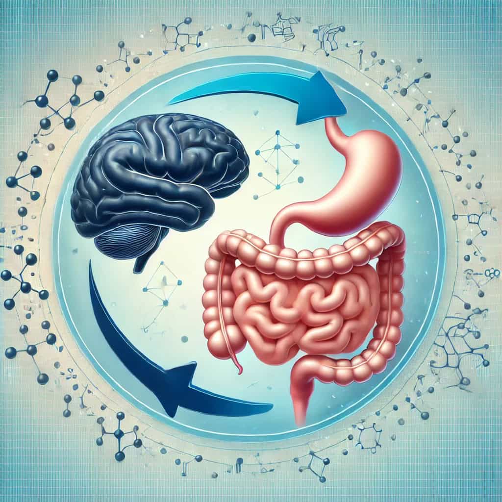 Illustration of the connection between the brain gut axis