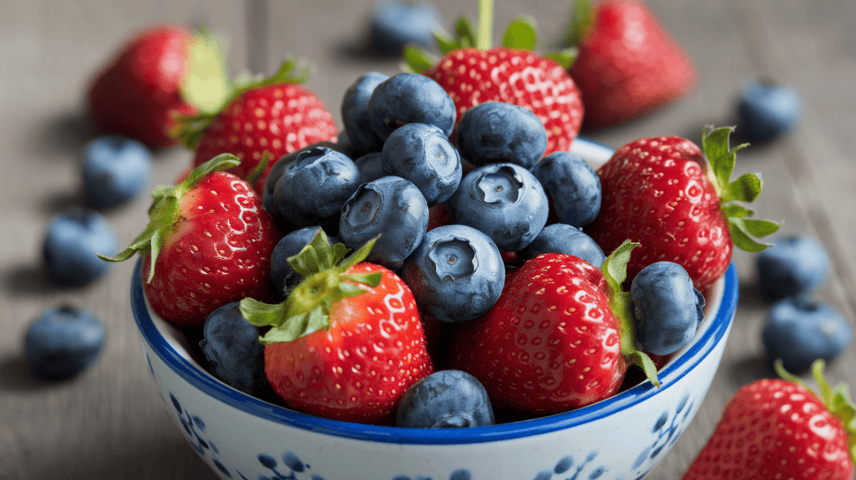 spring meal prep ideas, including adding in fresh strawberries and blueberries to your diet