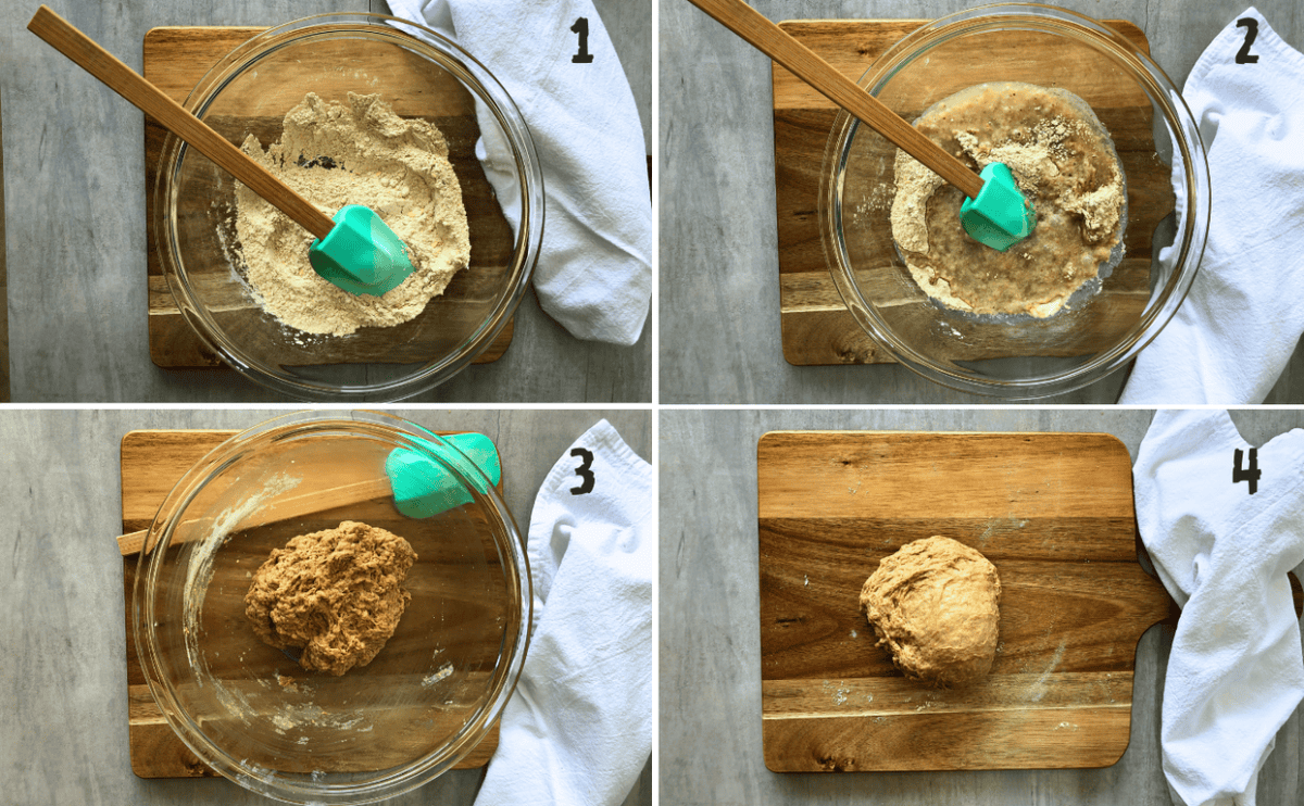 first four steps to make seitan